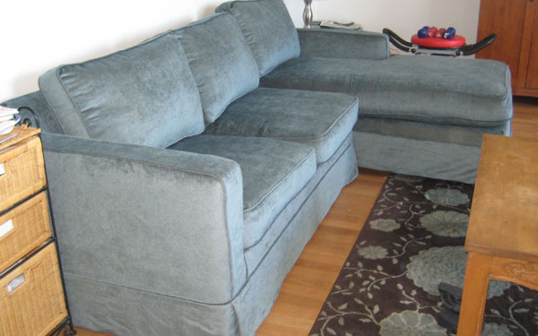 Aqua Velvet Sectional